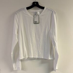 NWT H&M Divided White Long Sleeve Top Size XL